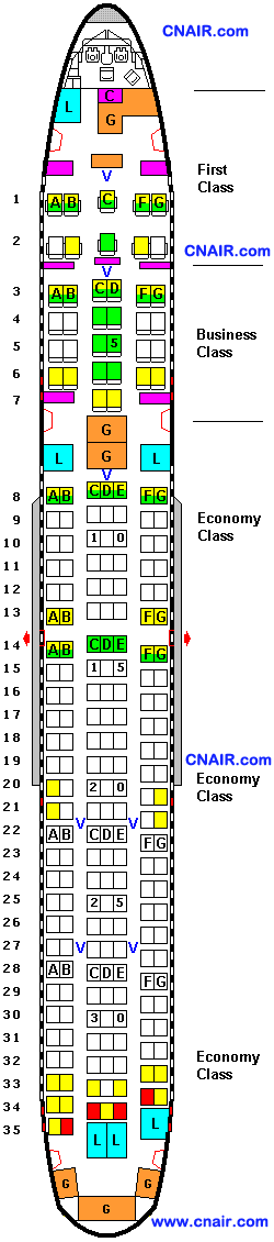 中國國際航空公司波音Boeing 767-300 (Three class)機(jī)型