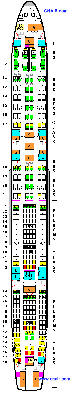 泰國航空公司空中客車A340-600 (Version 3461)機(jī)型