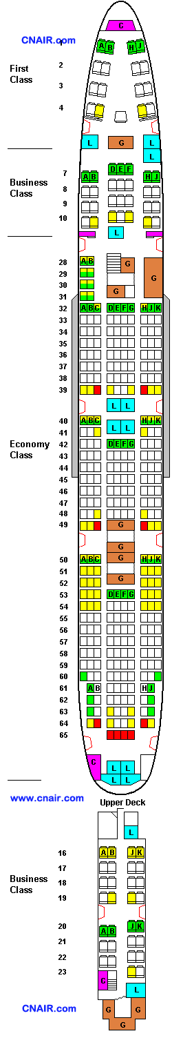 韓國(guó)航空公司波音747-400 (w/First Class)機(jī)型