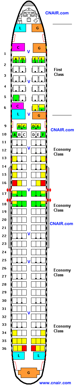 美國航空公司波音Boeing 757-200 (Version 1)機型
