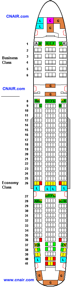 阿聯(lián)酋航空公司波音 777-200 (Two class)機(jī)型