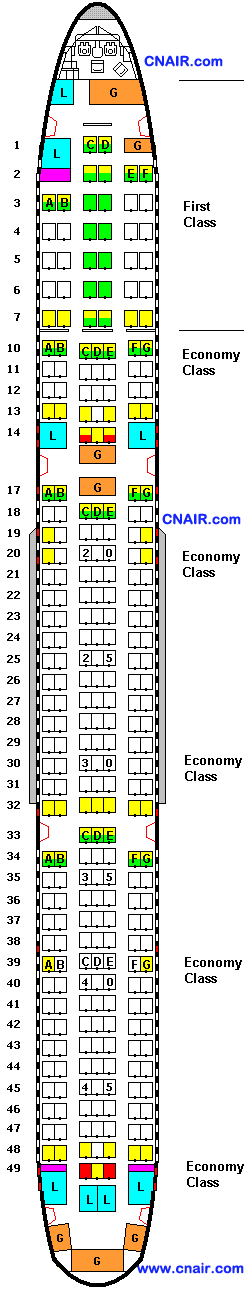 德爾塔航空公司波音767-400 (Domestic)機型