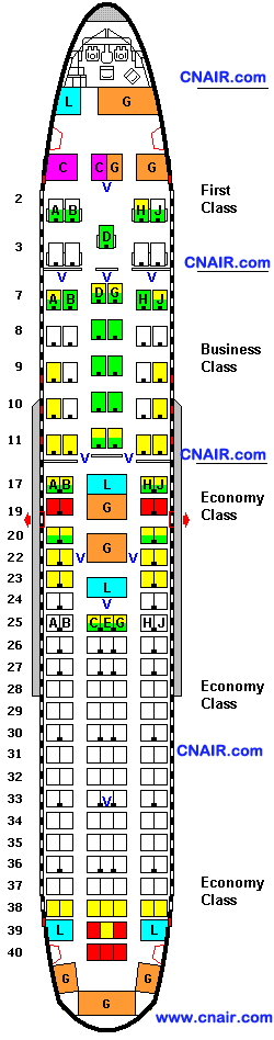 美國航空公司波音Boeing 767-200 (Three class) 機(jī)型