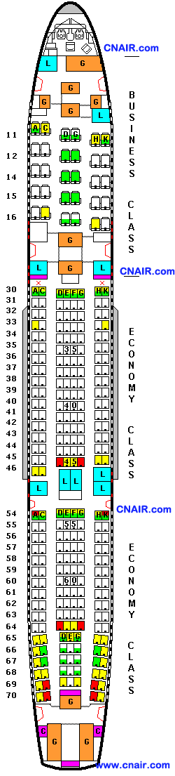 國泰航空公司空中客車Airbus A340-300 (International two class)機型 