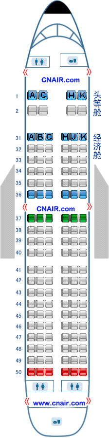 中國南方航空公司（南航）空中客車Airbus319 T2飛機